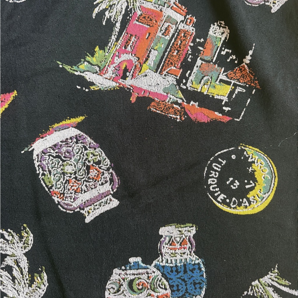 Coldwater Creek Black with Multicolor Graphic Print